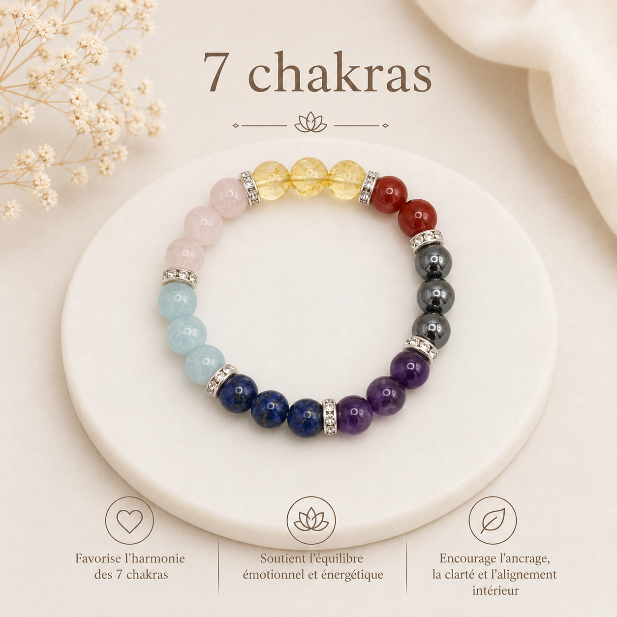 Bracelet 7 chakras