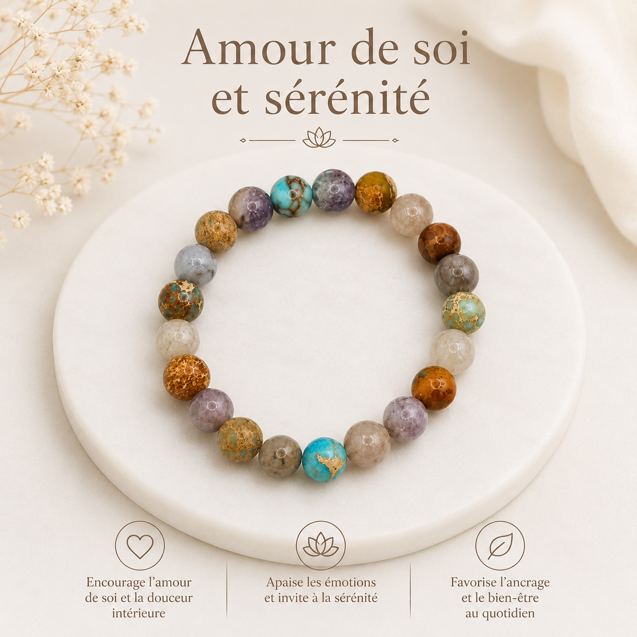 Bracelet amour de soi et sérénité