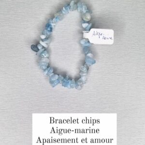 Bracelet chips Aigue-marine