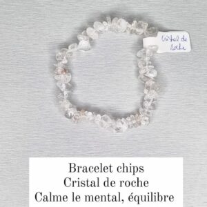 Bracelet chips Cristal de roche