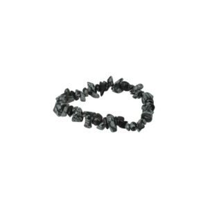 Bracelet chips Obsidienne neige