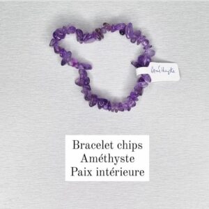 Bracelet chips Améthyste