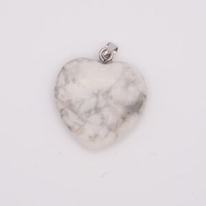 Pendentif coeur Howlite