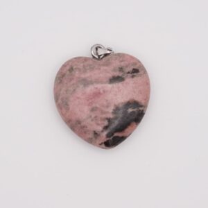 Pendentif coeur Rhodonite
