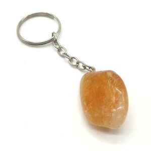 Porte-clefs pierre roulée Citrine