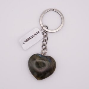 Porte-clefs coeur Labradorite