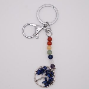 Porte-clefs arbre de vie Lapis-lazuli