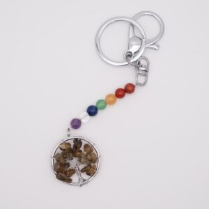 Porte-clefs arbre de vie Labradorite