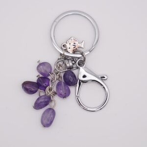 Porte-clefs grappe Améthyste