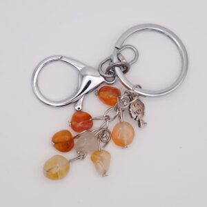 Porte-clefs grappe Cornaline